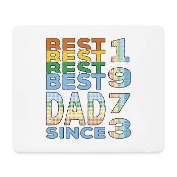 Bester Papa der Welt seit 1973 Vatertag Geburtstag - Mousepad (Querformat) - Weiß - Vorne