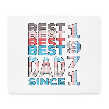 Bester Papa der Welt seit 1971 Vatertag Geburtstag - Mousepad (Querformat) - Weiß - Vorne