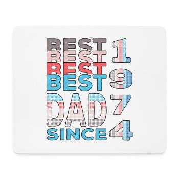 Bester Papa der Welt seit 1974 Vatertag Geburtstag - Mousepad (Querformat) - Weiß - Vorne