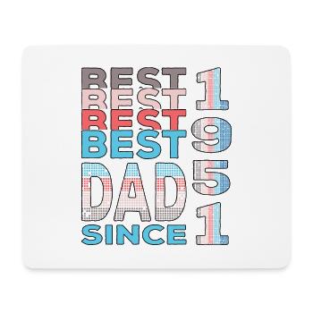 Best dad in the world since 1951 Father's Day - Mouse Pad (horizontal) - white - Front