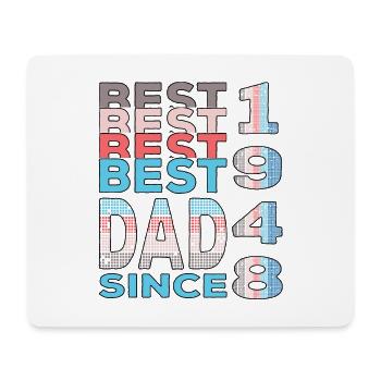 Best dad in the world since 1948 Father's Day - Mouse Pad (horizontal) - white - Front