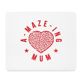 Une maman labyrinthe - Tapis de souris (format paysage) - blanc - Devant