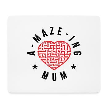 Une maman labyrinthe - Tapis de souris (format paysage) - blanc - Devant