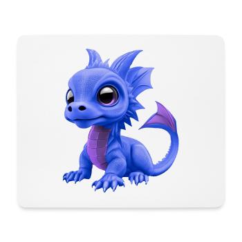Baby Drache Blau | Niedlicher blauer Baby Drache - Mousepad (Querformat) - Weiß - Vorne