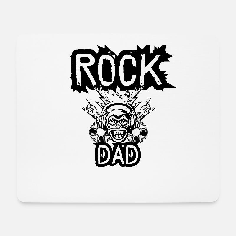 Rock Dad - Mouse Pad (horizontal) - white