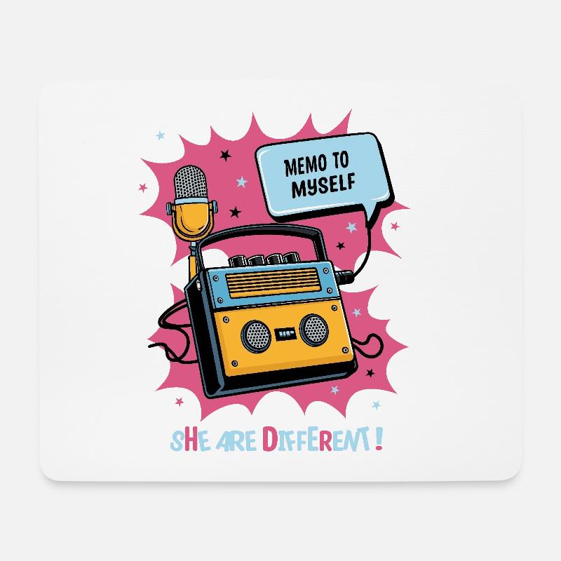 They are different ! - Mouse Pad (horizontal) - white