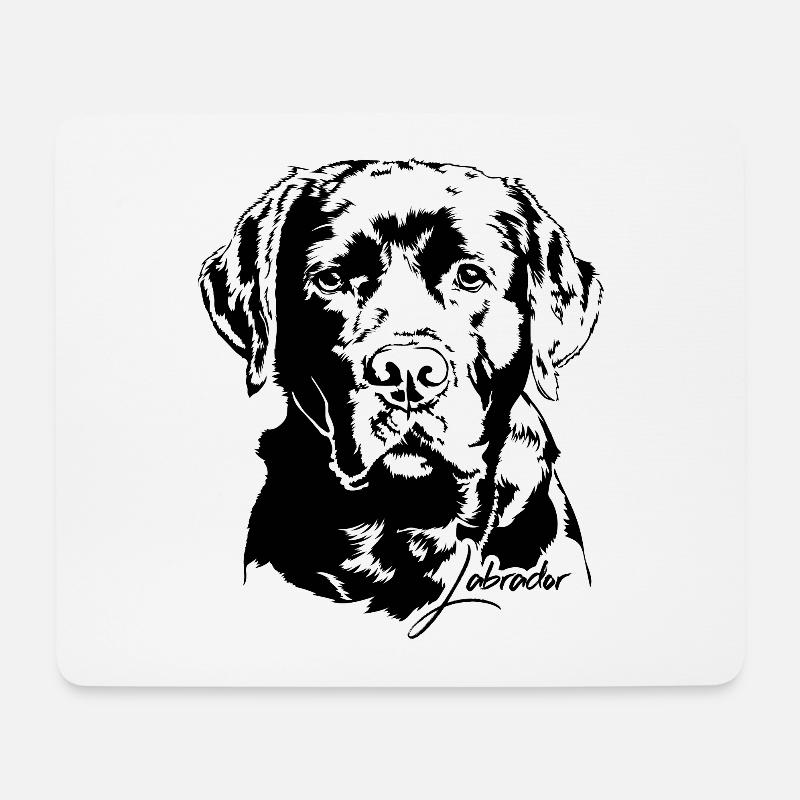 LABRADOR Retriever Labbi Hunde Hund Wilsigns - Mousepad (Querformat) - Weiß