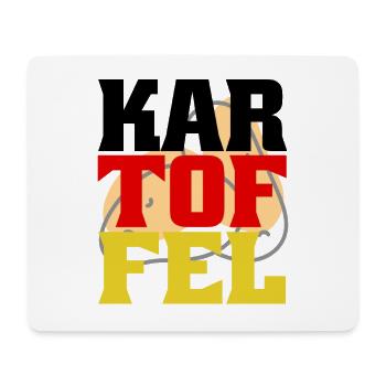 Deutsche Kartoffel - Parodie Scherz Nationalflagge - Mousepad (Querformat) - Weiß - Vorne