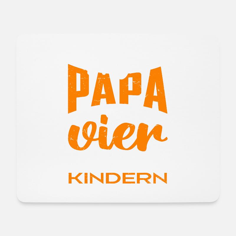 Stolzer Papa von vier Kindern - Mousepad (Querformat) - Weiß