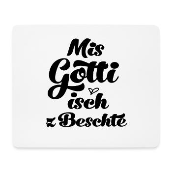 Mis Gotti isch z beschte Patentante Taufe Patin - Mousepad (Querformat) - Weiß - Vorne