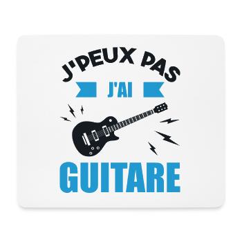 Je Peux Pas J'ai Guitare Cadeau Guitariste - Tapis de souris (format paysage) - blanc - Devant