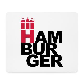 Manteau HAMBURGER 2c Hambourg des bras - Tapis de souris (format paysage) - blanc - Devant