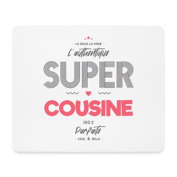 L authentique super cousine - Tapis de souris (format paysage) - blanc - Devant