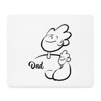 Illustration Père et Fils - Tapis de souris (format paysage) - blanc - Devant