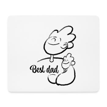 Meilleure illustration père et fils - Tapis de souris (format paysage) - blanc - Devant
