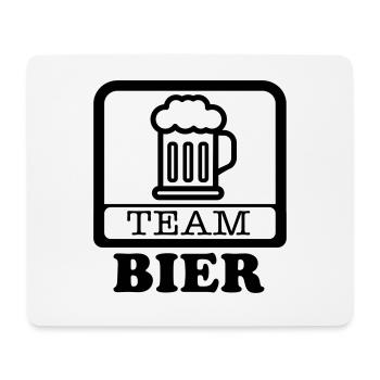 team Bier Bierkrug - Mousepad (Querformat) - Weiß - Vorne