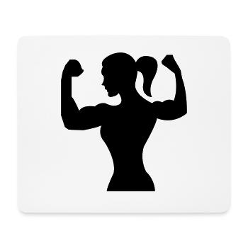 femme fitness - Tapis de souris (format paysage) - blanc - Devant