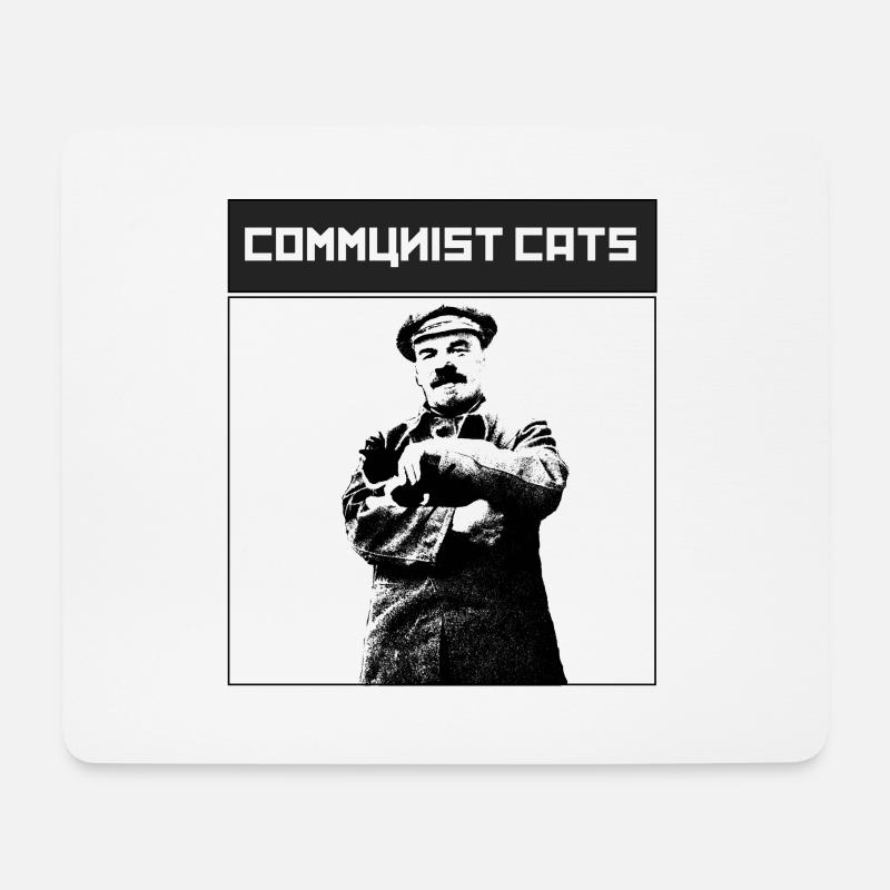 Chats communistes - Lénine - Tapis de souris (format paysage) - blanc