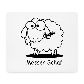 Messer Schaf Geschenk Geburtstag - Mousepad (Querformat) - Weiß - Vorne