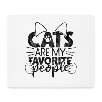 cats are my favorite people - Cat sayings - Mouse Pad (horizontal) - white - Front