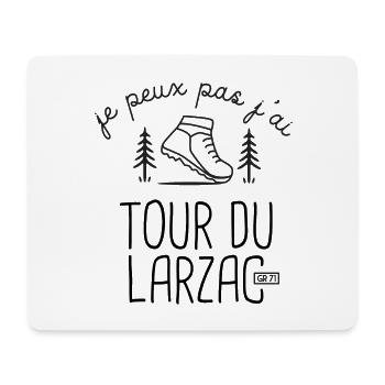 Randonnée Larzac GR71 randonneur - Tapis de souris (format paysage) - blanc - Devant