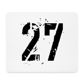 27 Number 27 - Mouse Pad (horizontal) - white - Front