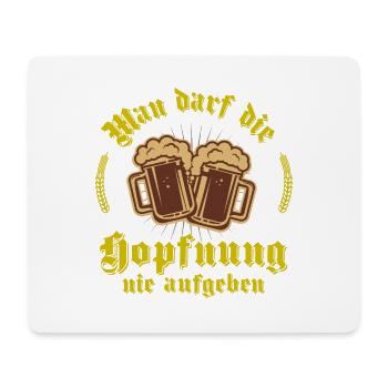 Unterhopft - Mousepad (Querformat) - Weiß - Vorne