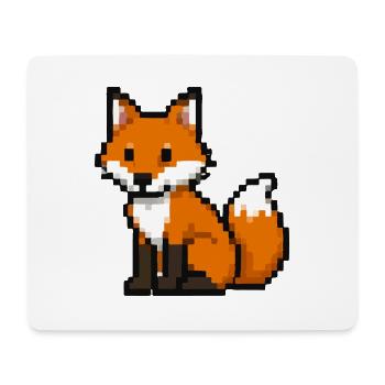 Pixel Fuchs - Mousepad (Querformat) - Weiß - Vorne