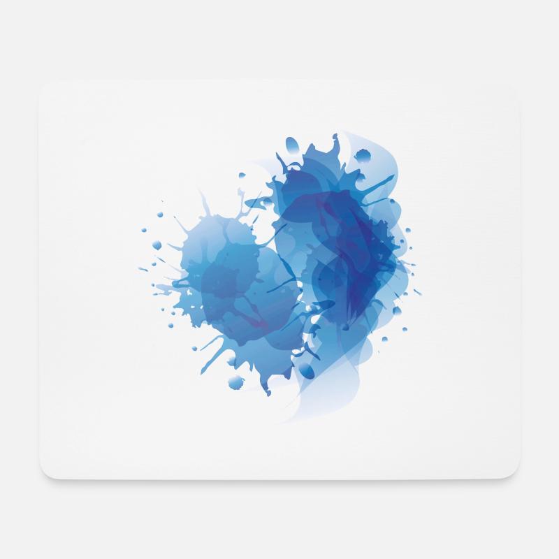 Farbverlauf Klecks Farbspritzer Maler Geschenk - Mousepad (Querformat) - Weiß