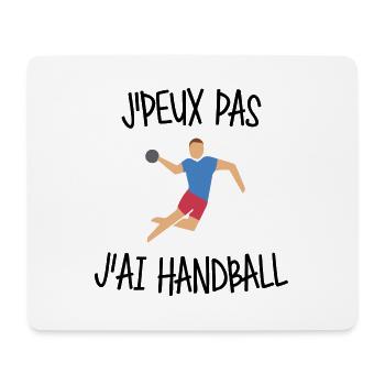 J'peux pas j'ai handball - Tapis de souris (format paysage) - blanc - Devant