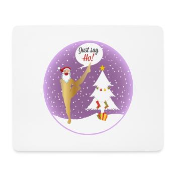 Yoga Shirt Weihnachten Say Ho Nikolaus Santa Claus - Mousepad (Querformat) - Weiß - Vorne