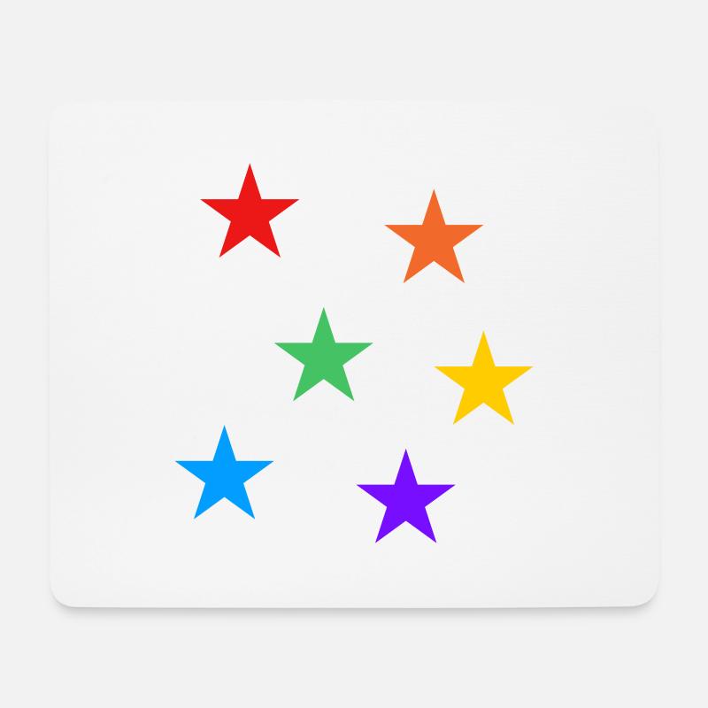 Sterne Regenbogen LGBTQ subtile Gay Pride - Mousepad (Querformat) - Weiß