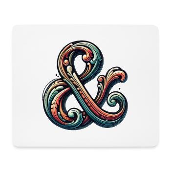 Icône Signe élégant Logo Emblème Pour Et - Tapis de souris (format paysage) - blanc - Devant