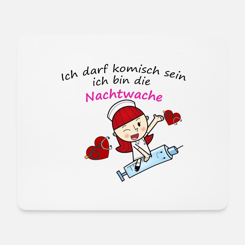 Altenpflege/ krankenschwester Nachtwache - Mousepad (Querformat) - Weiß
