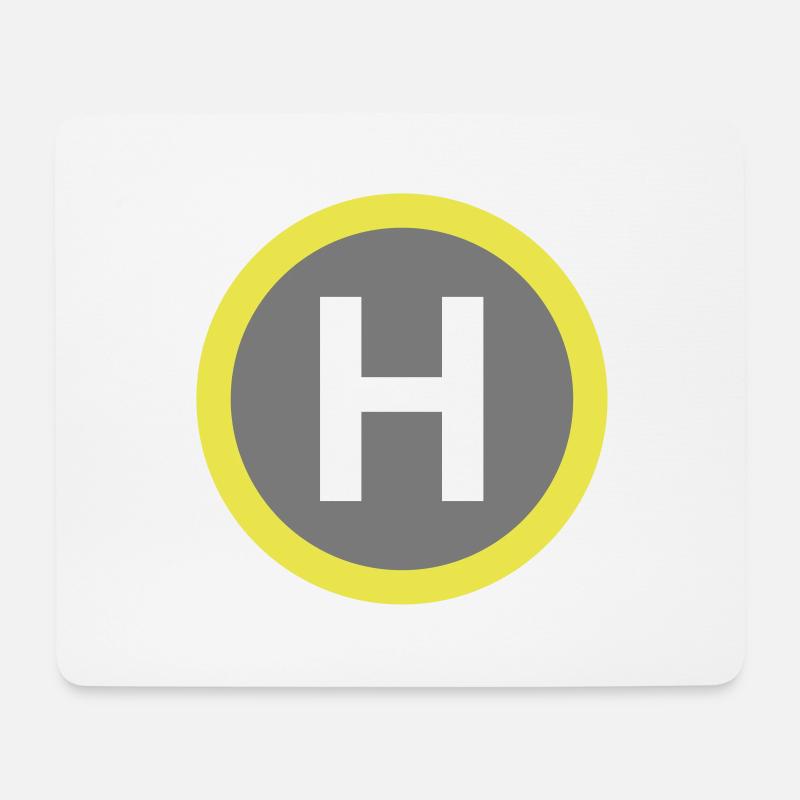 Hubschrauberlandeplatz - Mousepad (Querformat) - Weiß