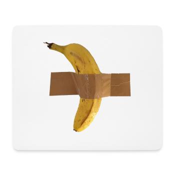 Banana Fruit on tape Banane avec ruban adhésif - Tapis de souris (format paysage) - blanc - Devant