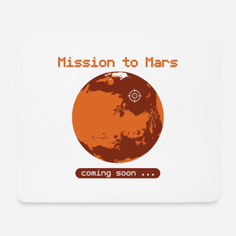 Mission zum Mars! - Mousepad (Querformat) - Weiß
