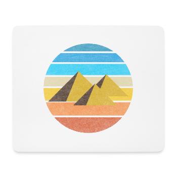Ägypten Retro Pyramiden Vintage Geschenkidee Kairo - Mousepad (Querformat) - Weiß - Vorne