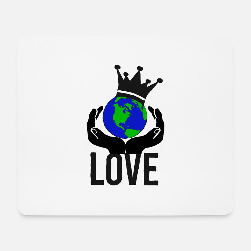 Nature environnement climat couronne amour bio durable - Tapis de souris (format paysage) - blanc