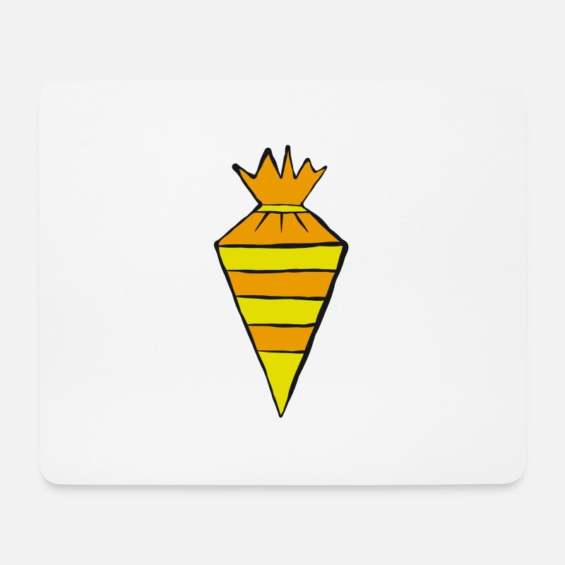 gelbe Zuckertüte Schultüte Einschulung Geschenk - Mousepad (Querformat) - Weiß