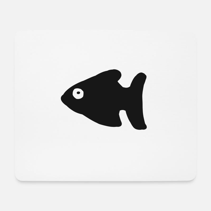 Fisch Fischen Fischer Angler Geschenk - Mousepad (Querformat) - Weiß