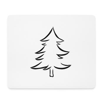 Sapin Noël Sapin Noël X-Mas - Tapis de souris (format paysage) - blanc - Devant