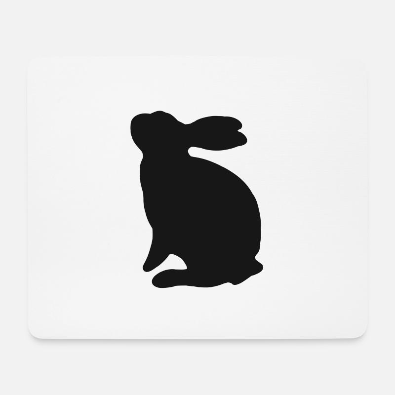 Lapin mignon lapin animal de compagnie lapin de pâques - Tapis de souris (format paysage) - blanc