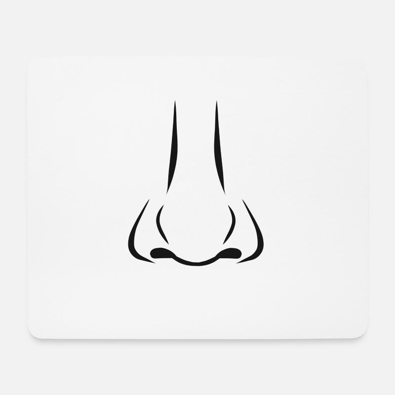 Nase Riechen Geschenk Nose Geruch Geschenkidee - Mousepad (Querformat) - Weiß