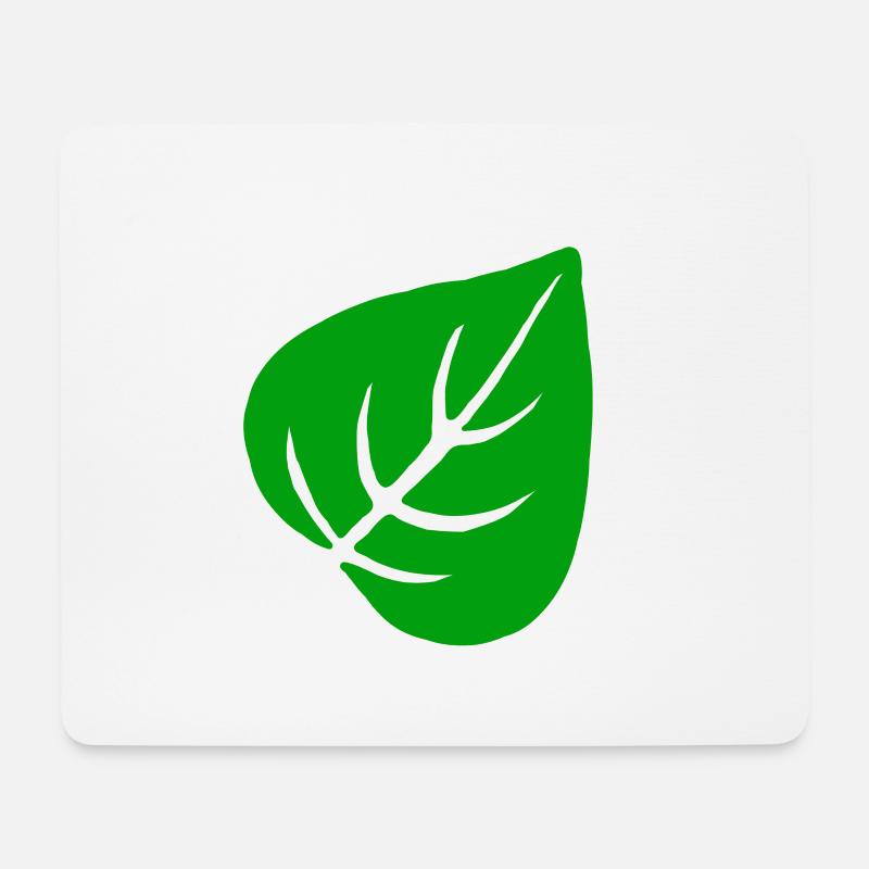 Blätter Garten Natur Gärtner Blatt Öko Grün Bio - Mousepad (Querformat) - Weiß
