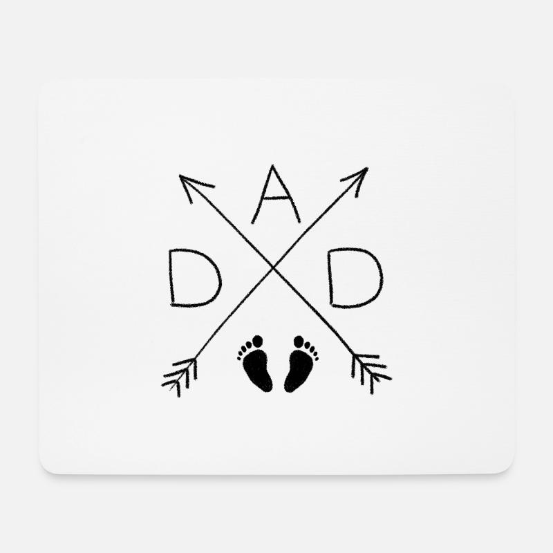 Dad Papa Vater Babyfüße - Mousepad (Querformat) - Weiß