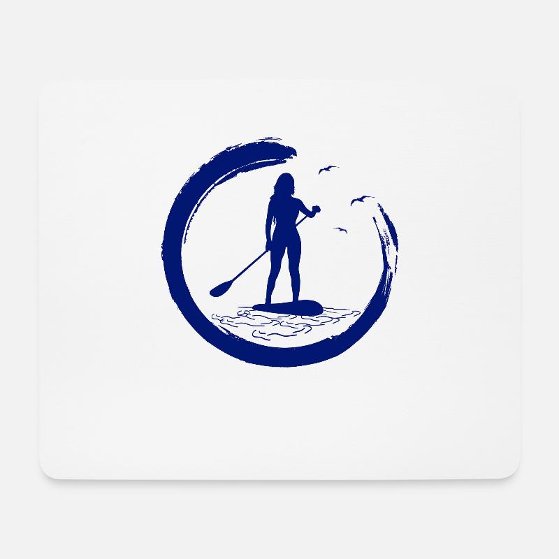 SUP paddleboarding Stand Up Paddle Damen supboard - Mousepad (Querformat) - Weiß