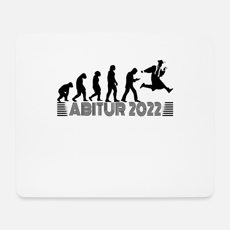 Abi 2022 Abitur bestanden Evolution retroschwarz - Mousepad (Querformat) - Weiß