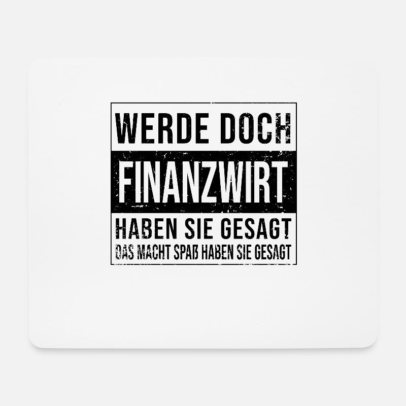 Finanzamt Geburtstag Arbeit witzige Finanzwirt - Mousepad (Querformat) - Weiß