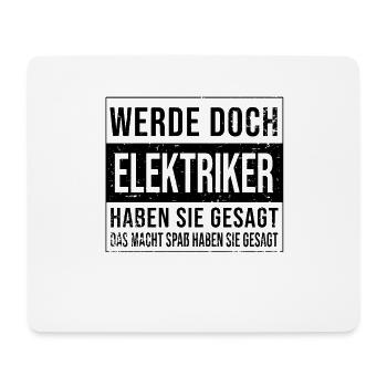 Elektriker Geburtstag Arbeit witzige Handwerker - Mousepad (Querformat) - Weiß - Vorne